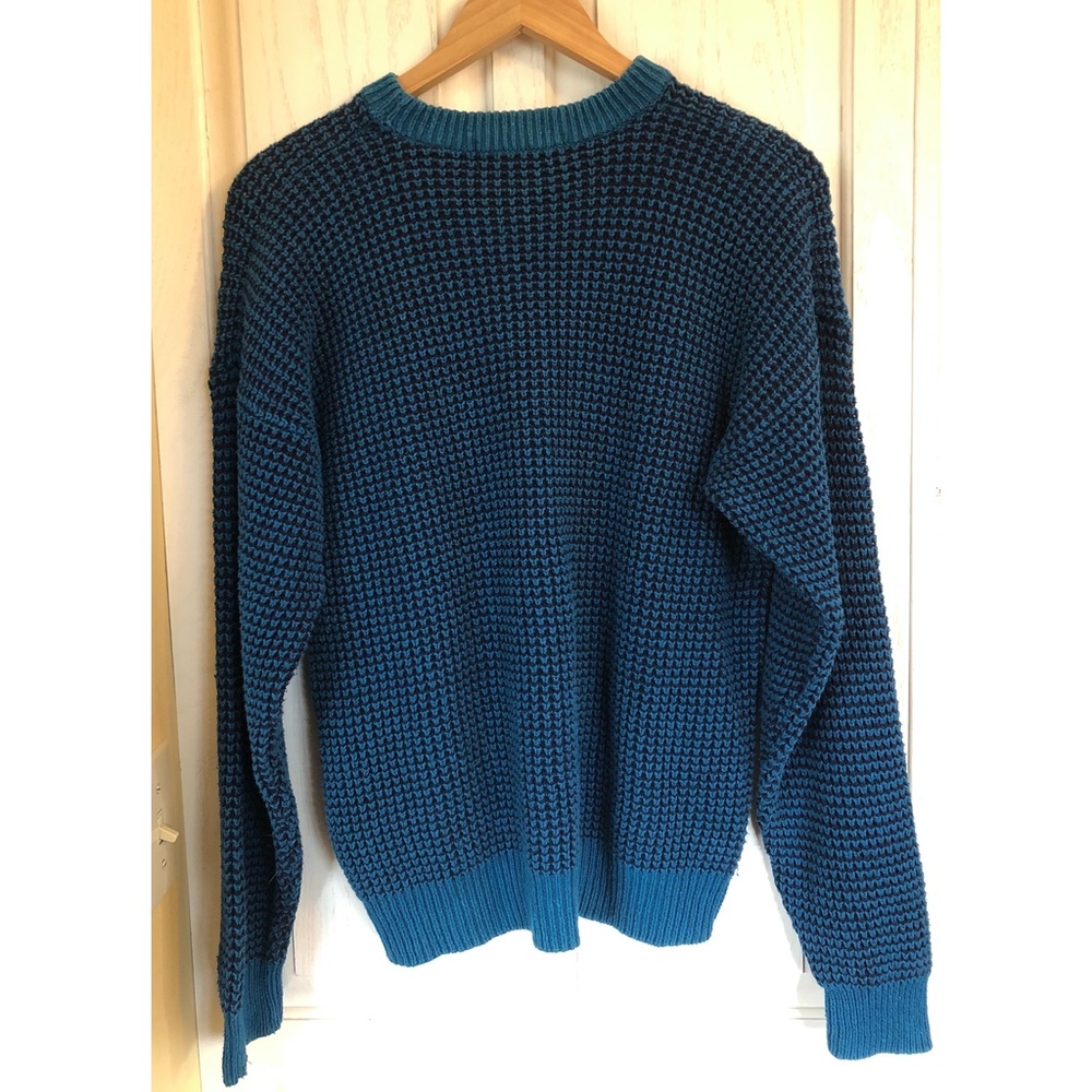 Vintage Teal Claybrooke Grandpa Style Sweater